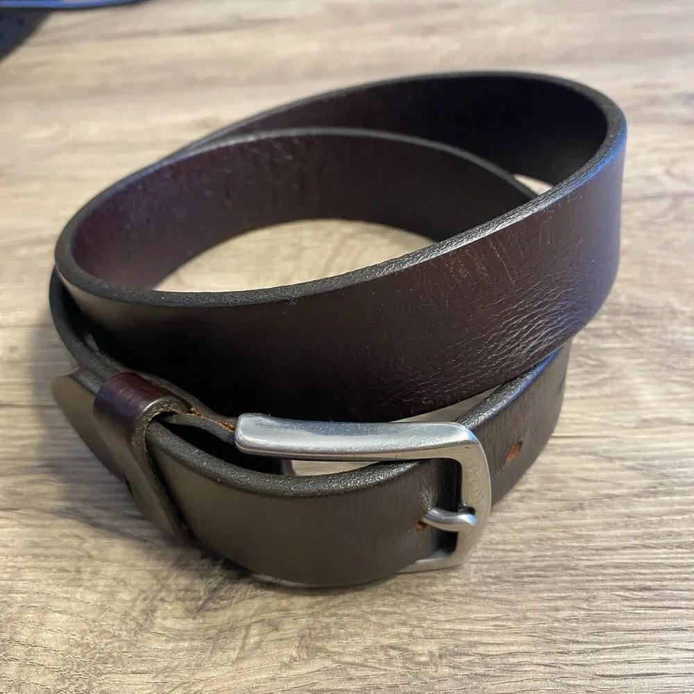 GAP Size 32 Dark Brown Genuine Cow Leather Men's Casual Belt USA